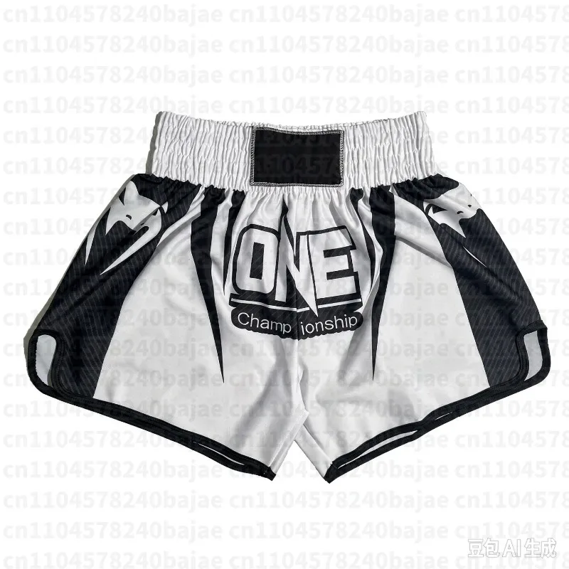Men Kid MMA Boxing Shorts Prined Thai Fight Sanda Pants Combat Training Pants Sports High Waist Fitness Shorts