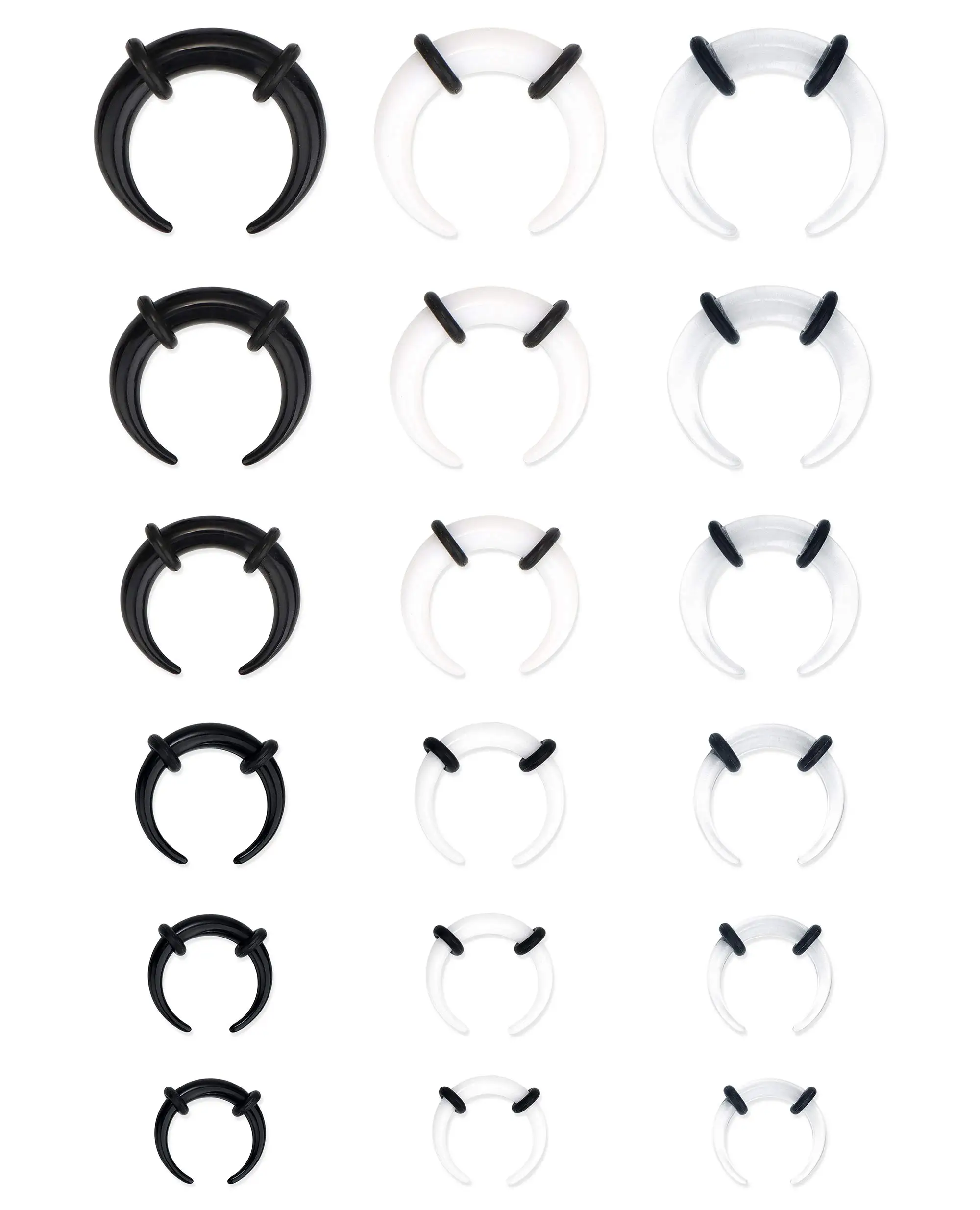 Acrylic Pincher Tapers Septum Ring C Shape Expander
