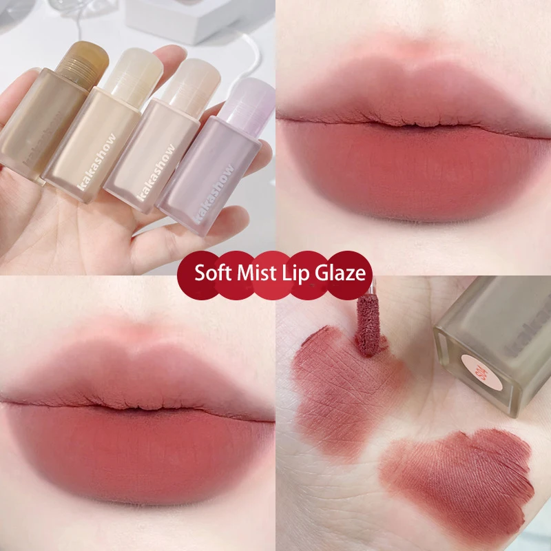 Matte Lip Glaze ลิปสติก Matte Velvet ทนทาน GLOSS Velvet Liquid ลิปสติก Strong แต่งหน้าสีแดงกันน้ํา Sex