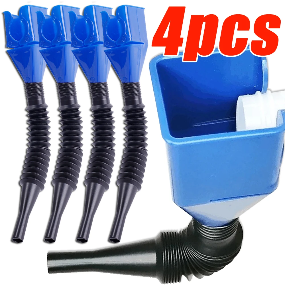 

1/4pcs Foldable Car Motorcycle Refueling Gasoline Engine Oil Funnel Filter Transfer Tool Flexible Draining Tool Snap Funnel