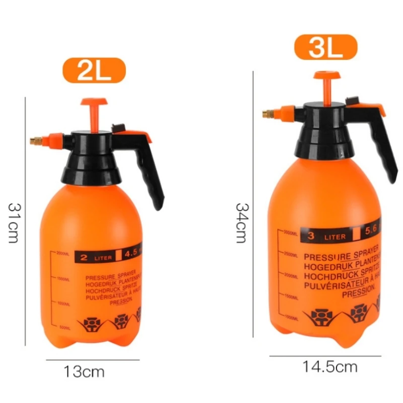 Pulverizador de Pressão Manual, Bomba De Compressão De Ar, Irrigação De Rega De Jardim, Garrafa De Spray De Desinfecção, 2L, 3L