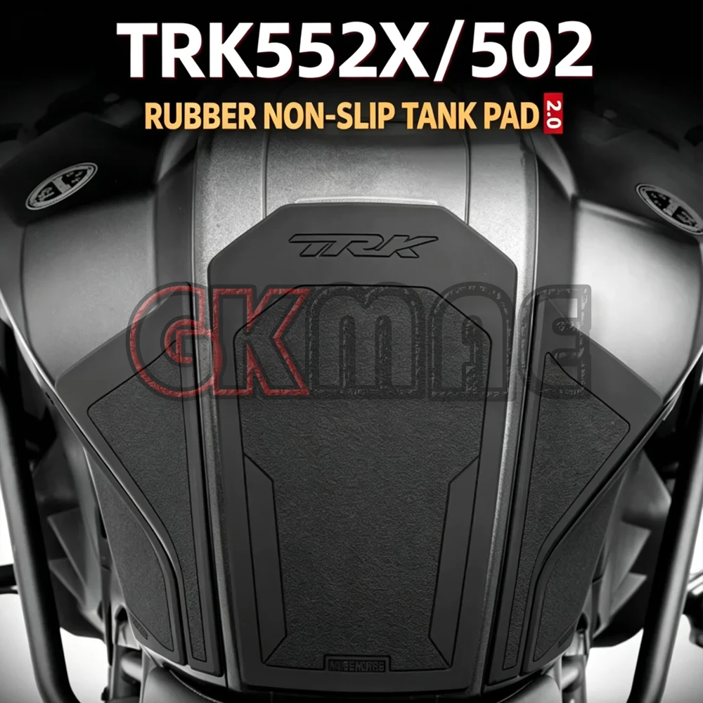 For Benelli TRK552X TRK502X Motorcycle Rubber Fuel Tank Pad Anti-Slip Knee Traction Grip Sticker Decorative Tank Protector Decal