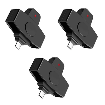 BAAY 3X CSCR3 smart CAC card reader Type-C bank tax declaration SIM card/IC card ID card reader