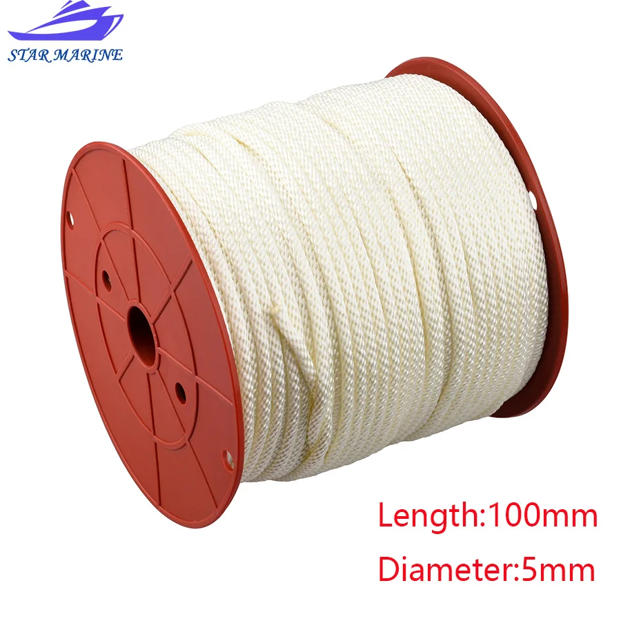 Nylon Rope Starter 90790-48194 90890-44373 90790-48192 100M 6MM 5MM 4MM For Yamaha Outboard Motor Boat Engine Replaces