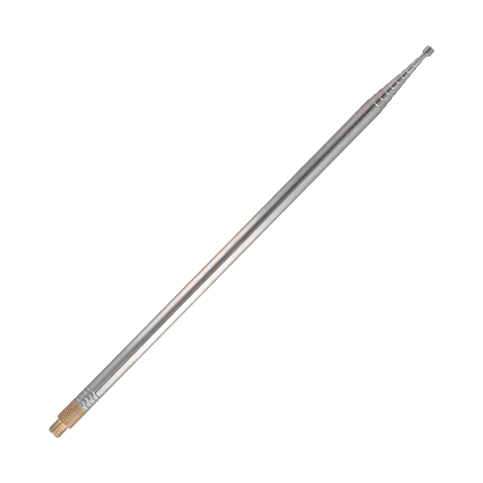 Travel 2.5m Whip Antenna DIY Shortwave Antenna 304 Stainless Steel Contracted Length 33.8CM Interface Screw Diameter 10mm