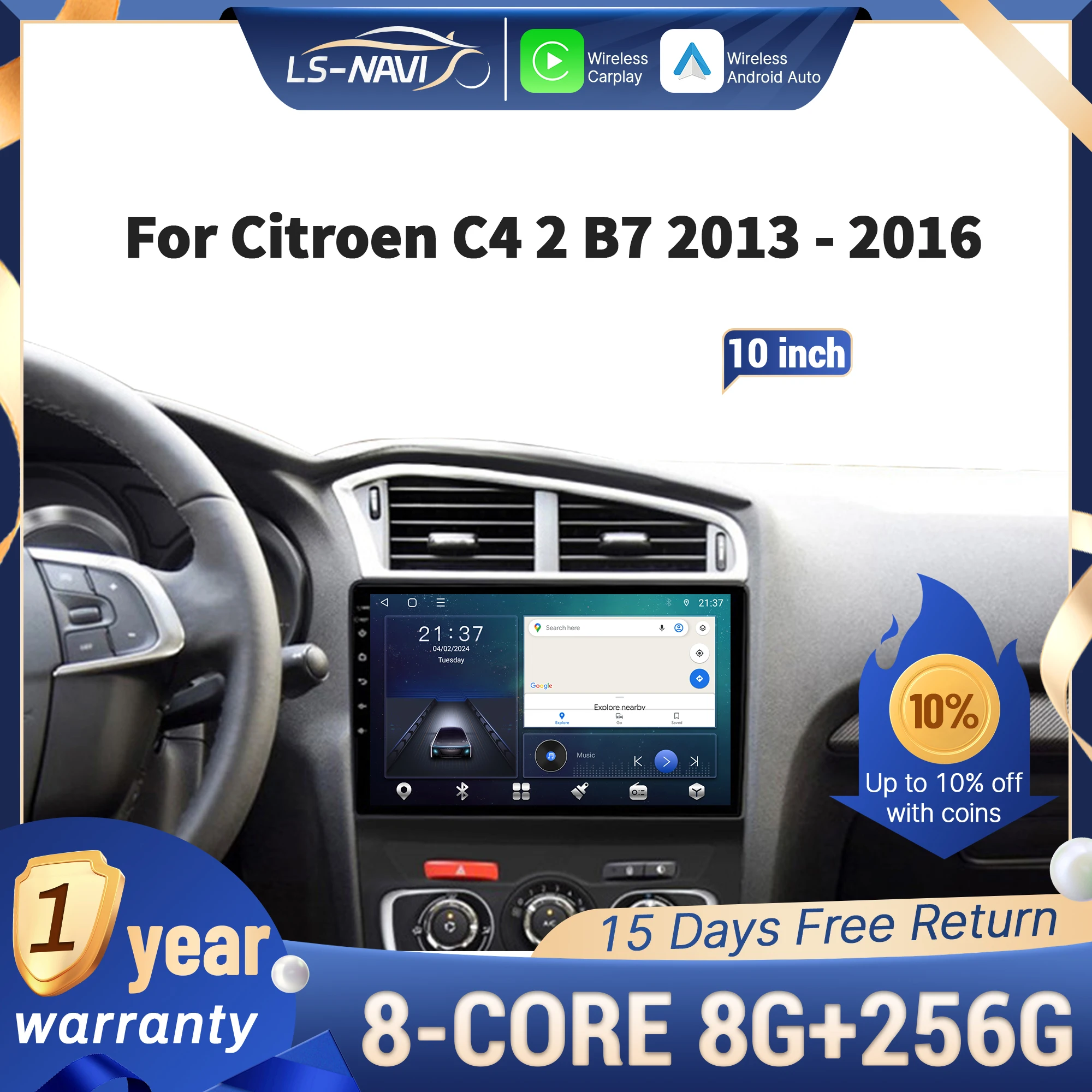 For Citroen C4 2 B7…