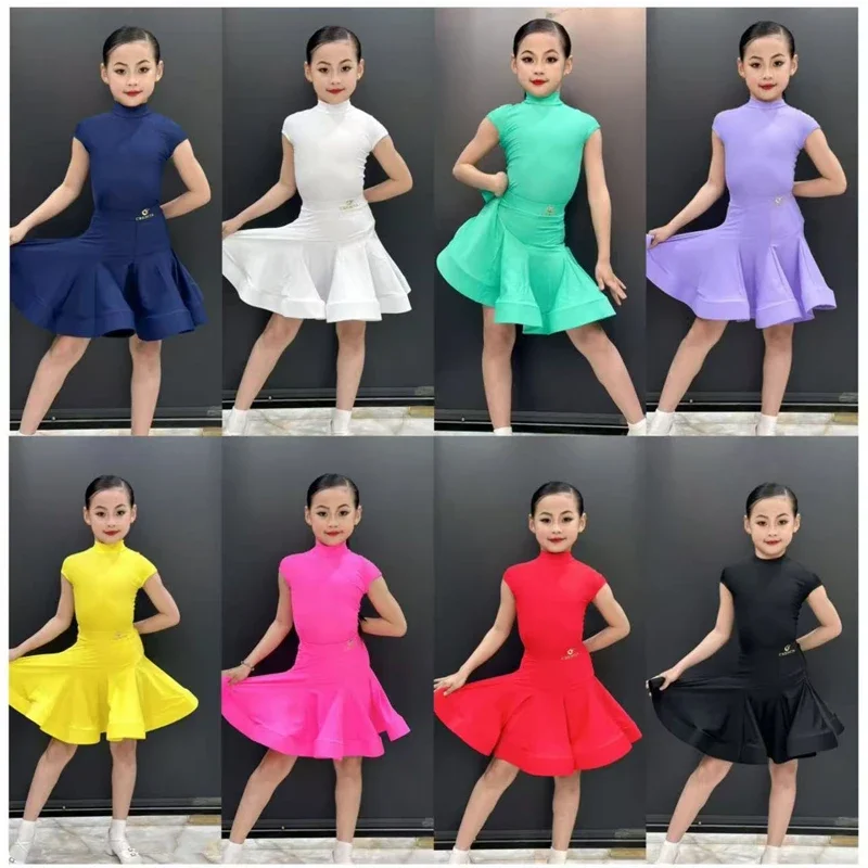

Many Colors Children'S National Standard Latin Dance Performance Dresses Girls Ballroom Dance Competition Costume