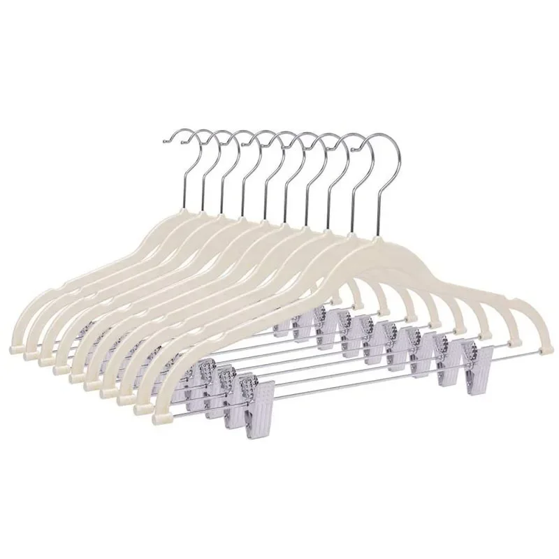 

5 Pcs/lot Garment Suit Multifunction Clothes Hangers with Clips Non-Slip Closet Laundry Wardrobe Organizer Drying Rack Velvet