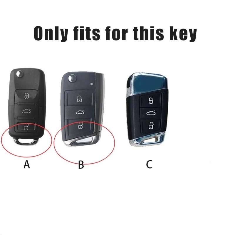 Car Key Case For VW Volkswagen Polo Golf 4 5 6 7 T5 Passat B6 B5 B8 Magotan For Skoda Octavia A5 A7 Kodiaq Seat Leon Ibiza Ateca