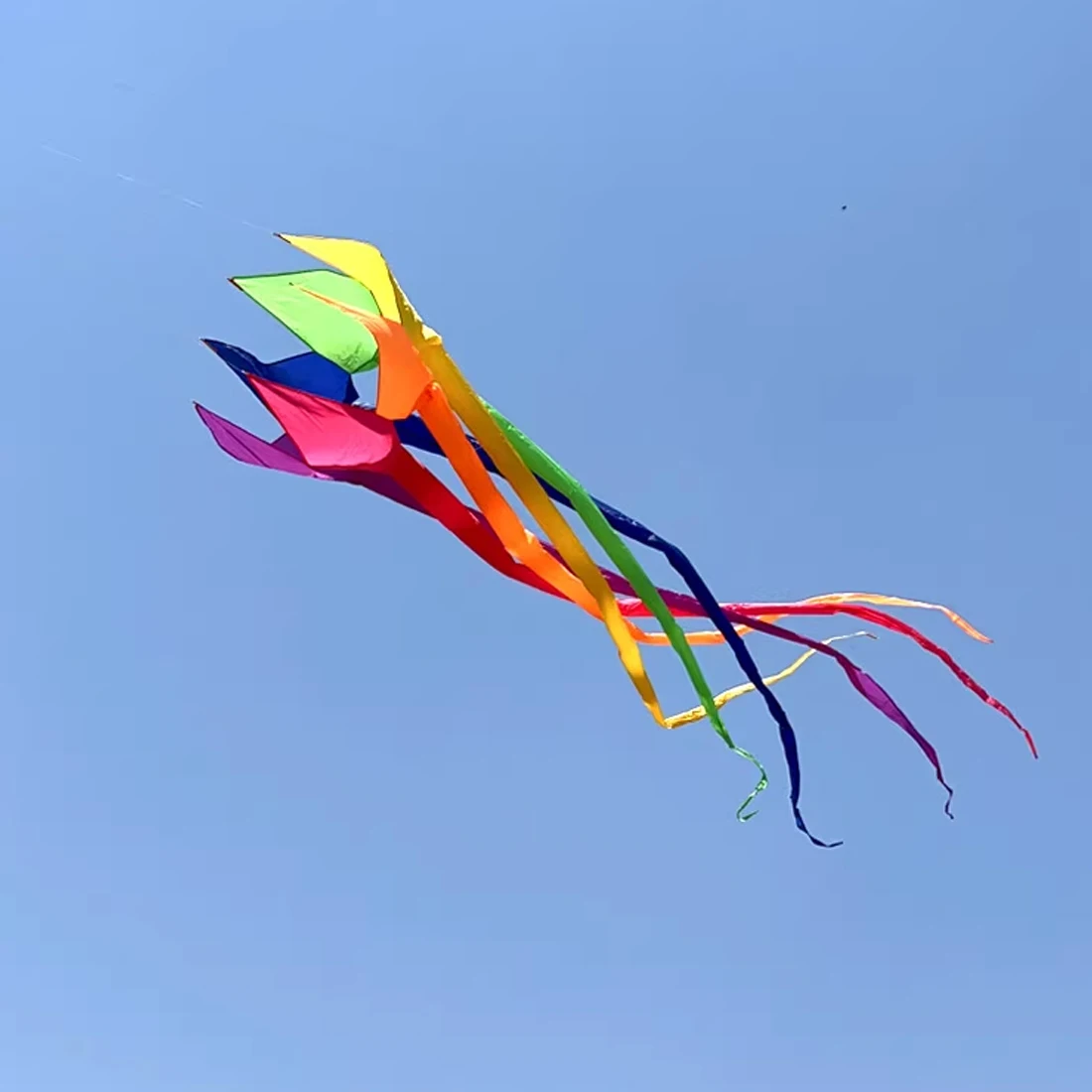 9KM 4m Windsock Spinner Turbine Line Colgante de lavandería Soft Inflable Show Kite 40D Ripstop Nylon con bolsa