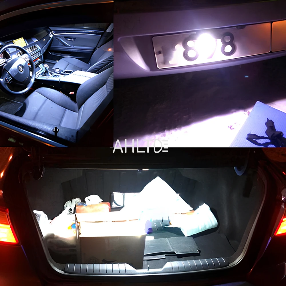 1/2/4/10pcs T10 W5W 194 5050 9smd Car Led Wedge Dome Reading Lamp CANBUS 12V Error Free License Plate Light Interior Trunk Bulb