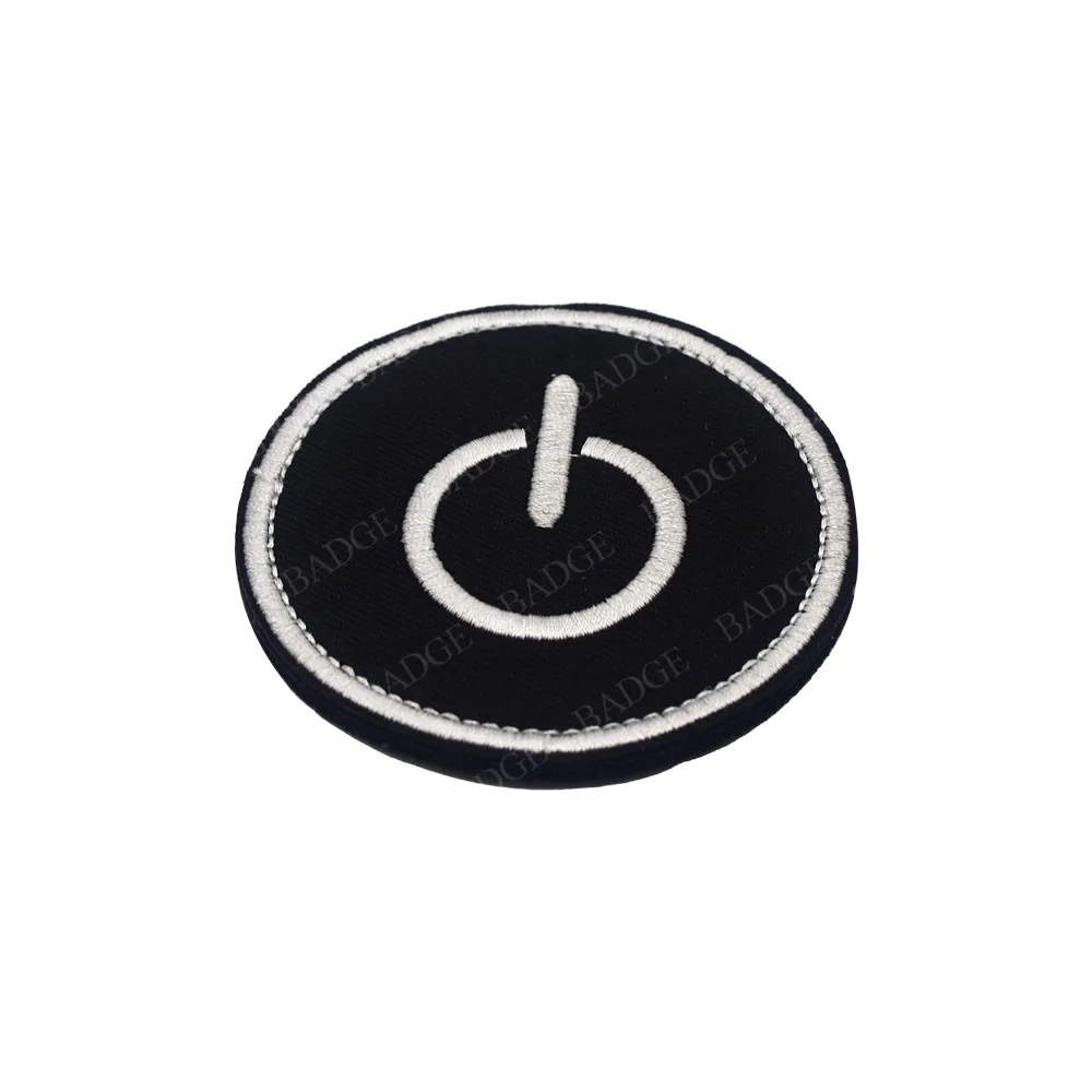 Game Over  Button Turn On Off Player Video Games Embroidered Patch Supervisor 1% 100% Battery No Eacape Let\'s Go Cassette Badge