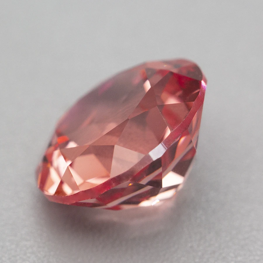 

Выращенный в лаборатории камень Padparadscha круглой формы синтетический корунд Padparadscha закат оранжевый цвет драгоценные камни с сертификатом AGL