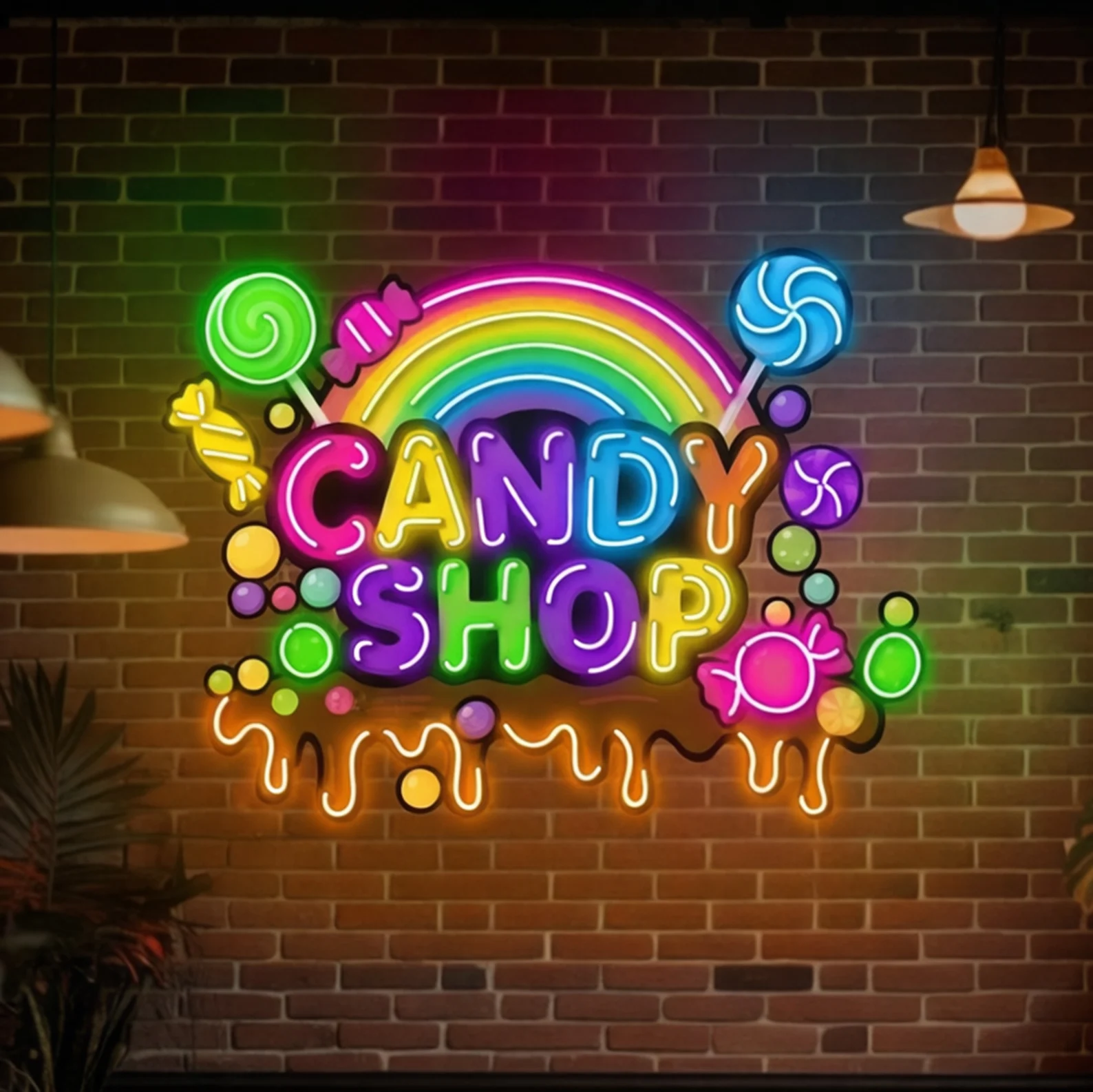 

Candy Shop NeonSign,Colorful Candy NeonSign for Candy Store/Kids Sweet Shop Decor,Dessert Decor,Candy Bar Sign,Business OpenSign