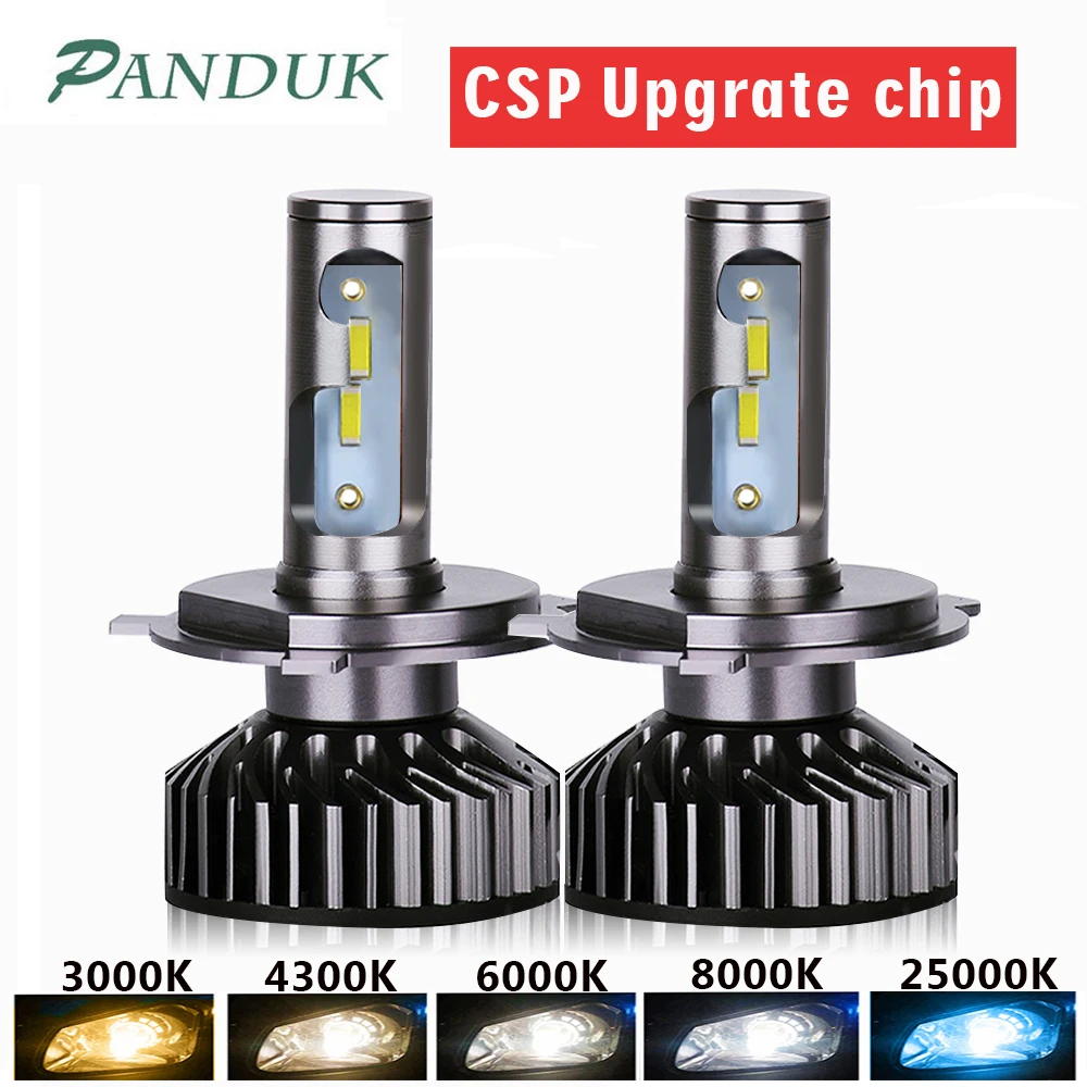 

PANDUK огни автомобиля H4 светодиодный H7 CSP 16000LM 80W Canbus H11 светодиодный светодиодные лампы для автомобильных фар H1 H8 H9 9005 9006 HB4 Turbo 12V 6000K светодиодный