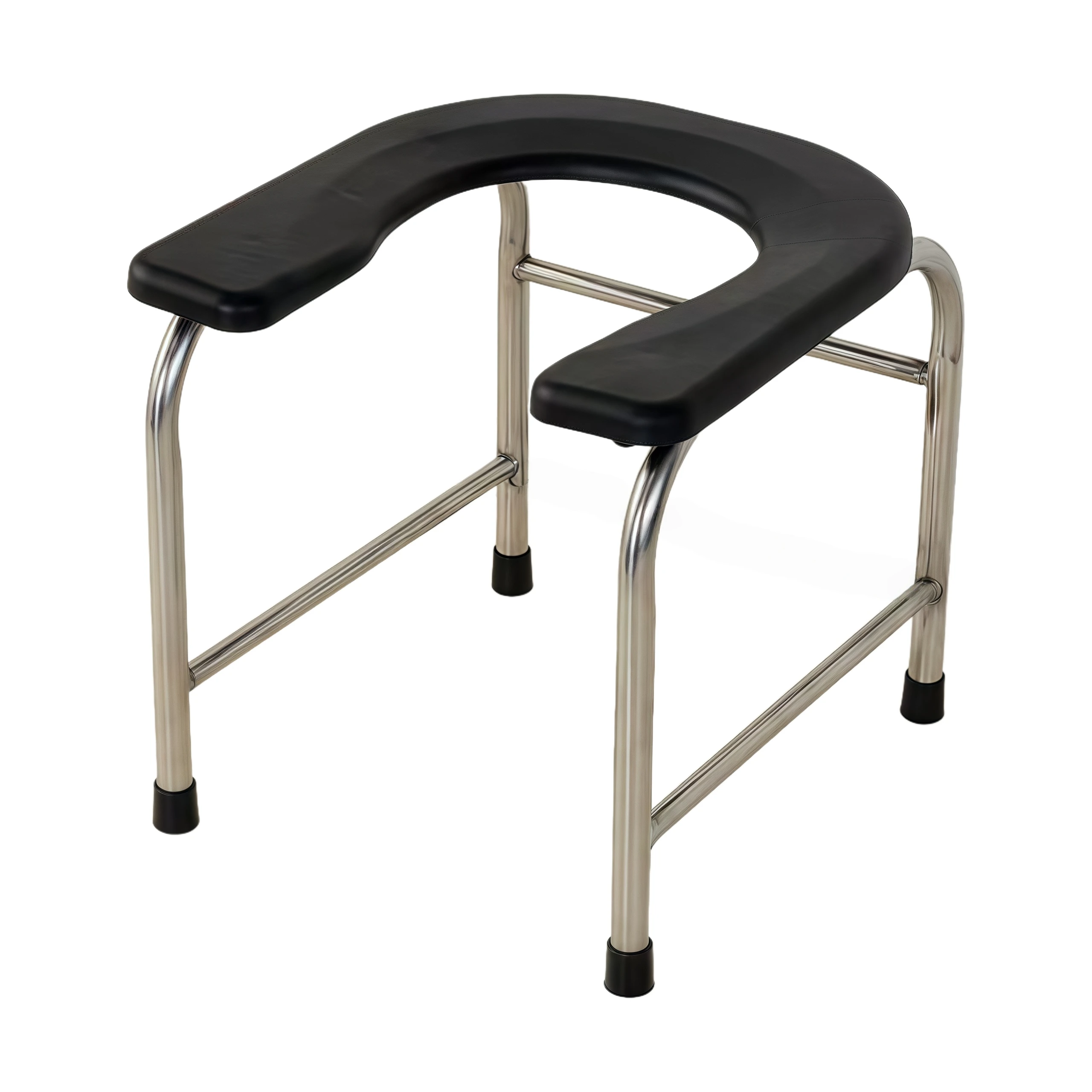 1 كرسي مرحاض على شكل حرف U، مصنوع من الفولاذ المقاوم للصدأ، قدرة تحمل عالية، سهل التخزين، سهل التنظيف، مناسب لكبار السن والحوامل، كرسي قرفصاء للمرحاض، يمكن استخدام كرسي استحمام