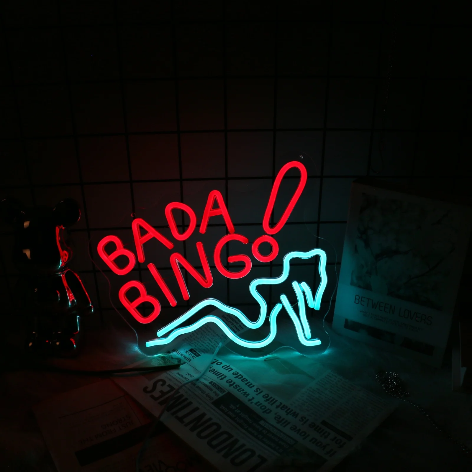 Imagem -02 - Uponray Bada Bing Neon Signs Wall Decor For Man Cave Light up Quarto Bar Pub Loja Clube Festa Estúdio de Dança