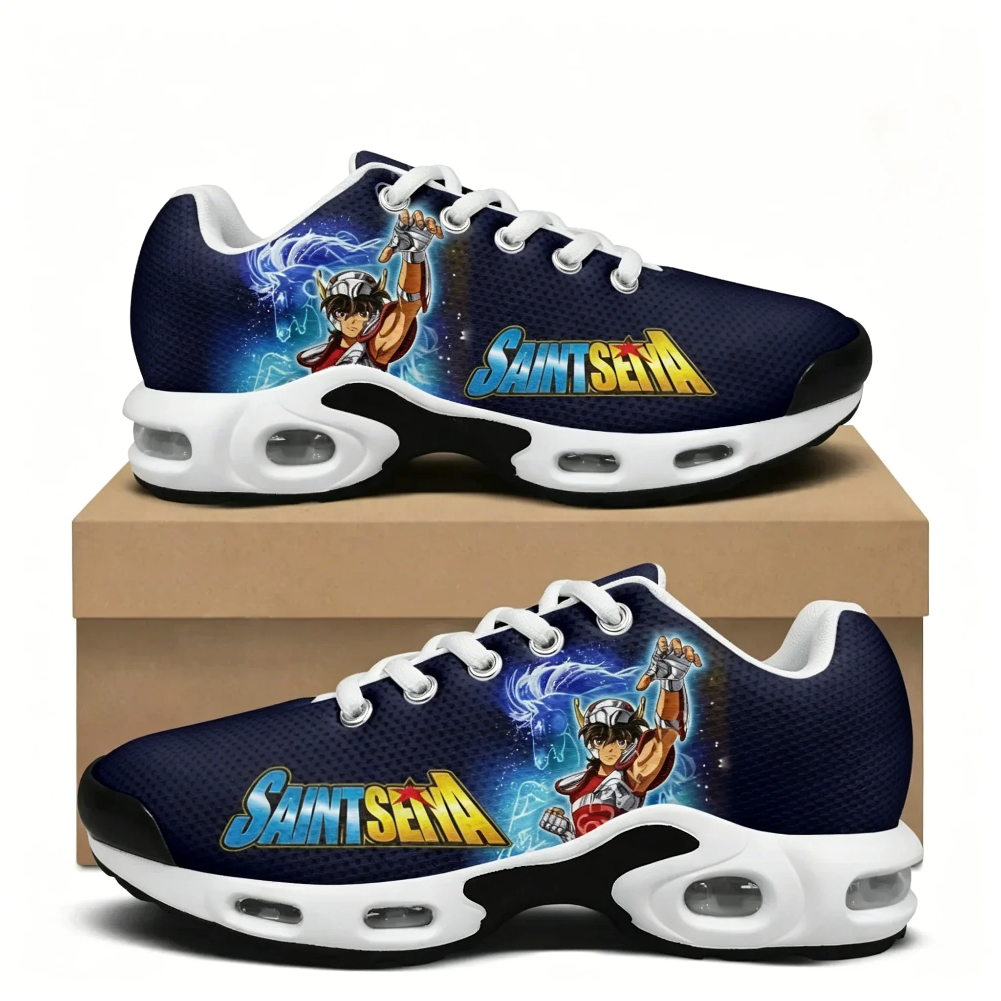 

Saint Seiya Air Cushion Sneakers Mens Womens Teenager Lightweight Sports shoes High Quality Custom Leisure Mesh Sneaker