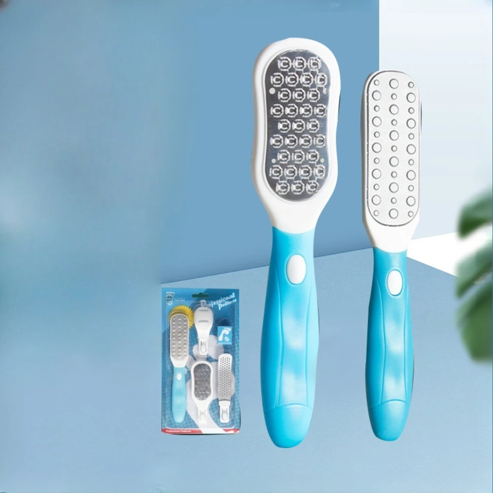 Ferramentas de pedicure doméstica arquivo de placa de pé de aço inoxidável 5 peças moagem pé pele calcanhar remover calos artefato raspador de pé
