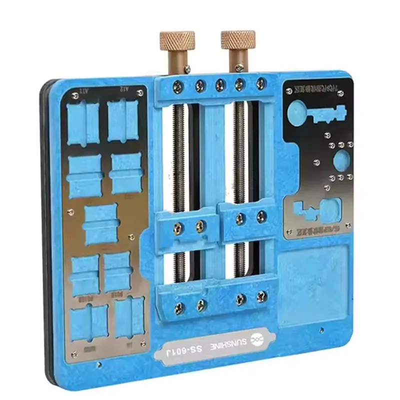 1Set SUNSHINE SS-601J Universal Fixture Platform - Double Bearing, Stable for iP PCB Mainboard BGA Repair, Soldering Tool