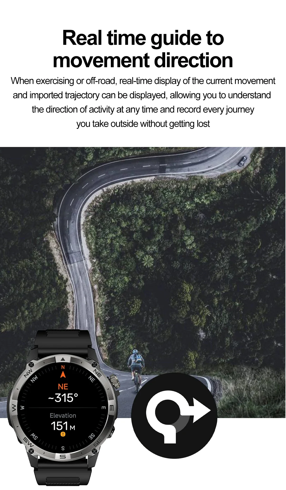 2025 NEUE VWAR ACE GPS-Smartwatch, 5 ATM wasserdicht, integrierter Dualband-GNSS-Kompass, Militär-Sport-Smartwatch für Herren, 2025 Neu – Detail 5