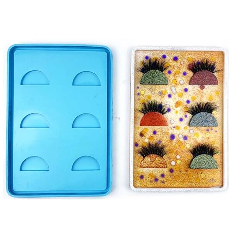 

Epoxy Resin Mold Eyelash Tray Silicone Mould Handmade Crafts Jewelry Storage Box Making Tool