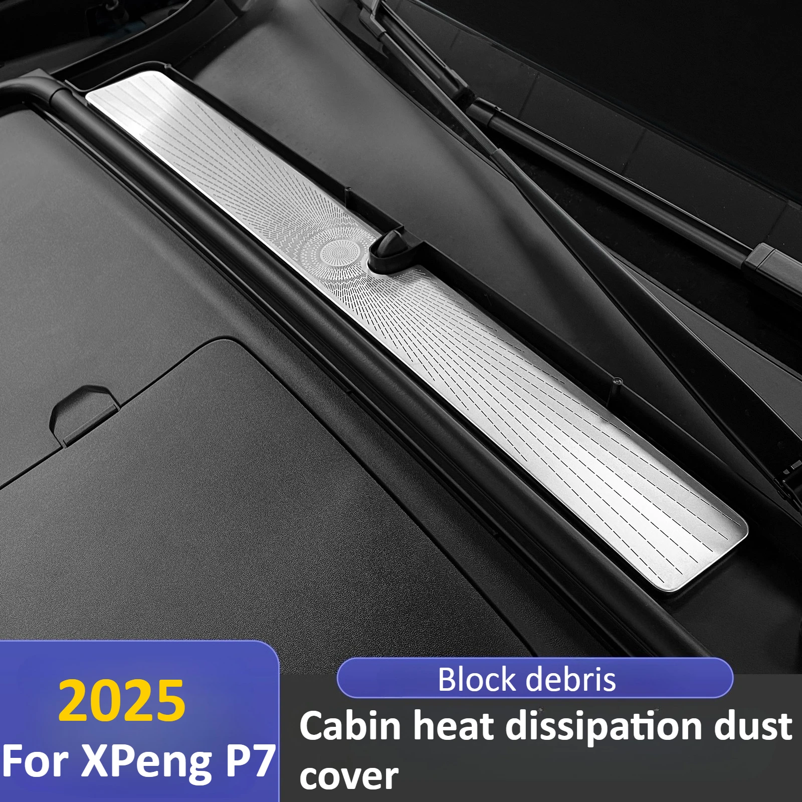 

For XPeng P7 2025 front hood dust cover and air vent protection cover modification accessories.