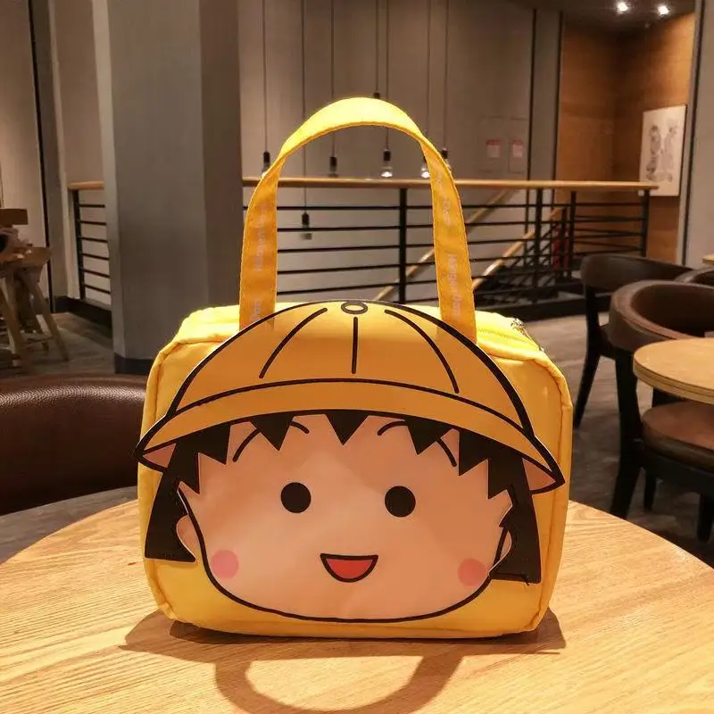 

Изолированная и охлаждаемая сумка-бенто в стиле Чиби Маруко-чан, дорожная сумка для мамы, студенческий рюкзак для пикника, мультяшная сумка для ланча, подарки