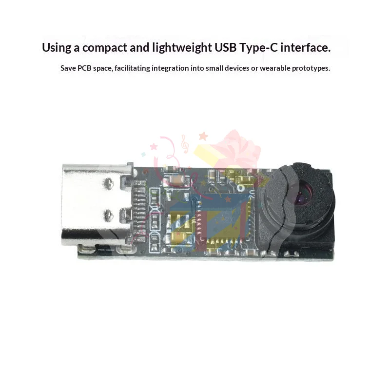 Mini USB C ESP32 S3 Camera Module Development Board 720P 1MP 65° Angle for Small Security Monitoring DIY Projects