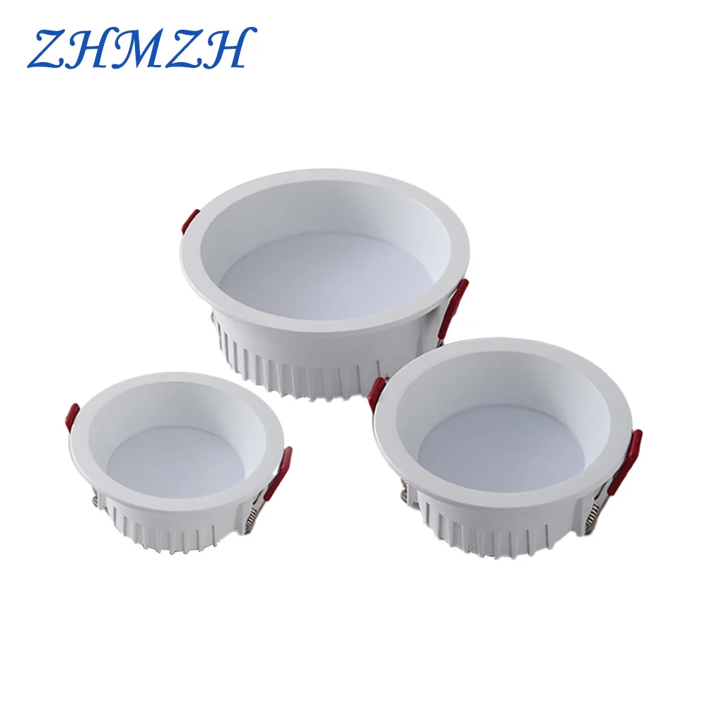 10pcs/Lot 220V LED Downlight 6W 12W 15W High Color Rendering Anti-glare Household Ceiling Lamp Warm White SpotLight For Bedroom