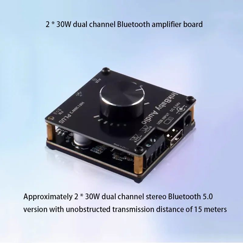 30W*2 Dual-channel Blue.tooth 5.0 Amplifier Module Stereo Bluetooth Amplifier Board with FM