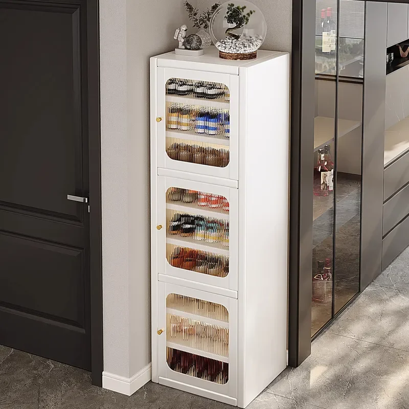 For Household Steel Shoe Cabinet Multi Layer Dust Proof Shoe Rack Simple Large Capacity Storage Minimalist Entrance Floor