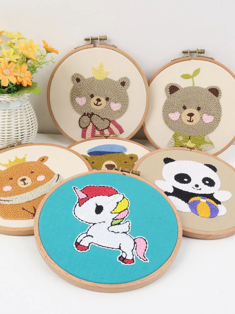 

Children's DIY Handcraft Cross Stitching Kit Yarn Painting Embroidery Material Package Creative Gift Cross Stitch Set