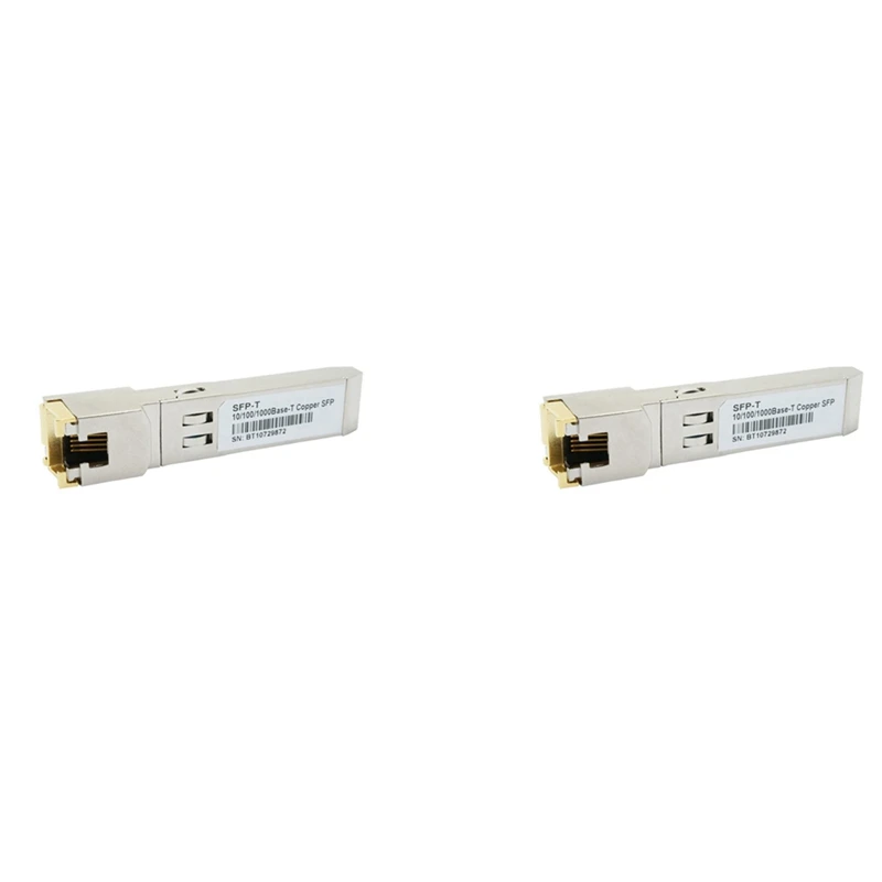 2X Gigabit RJ45 SFP Module 10/100/1000Mbps SFP Copper RJ45 SFP Transceiver Gigabit Ethernet Switch