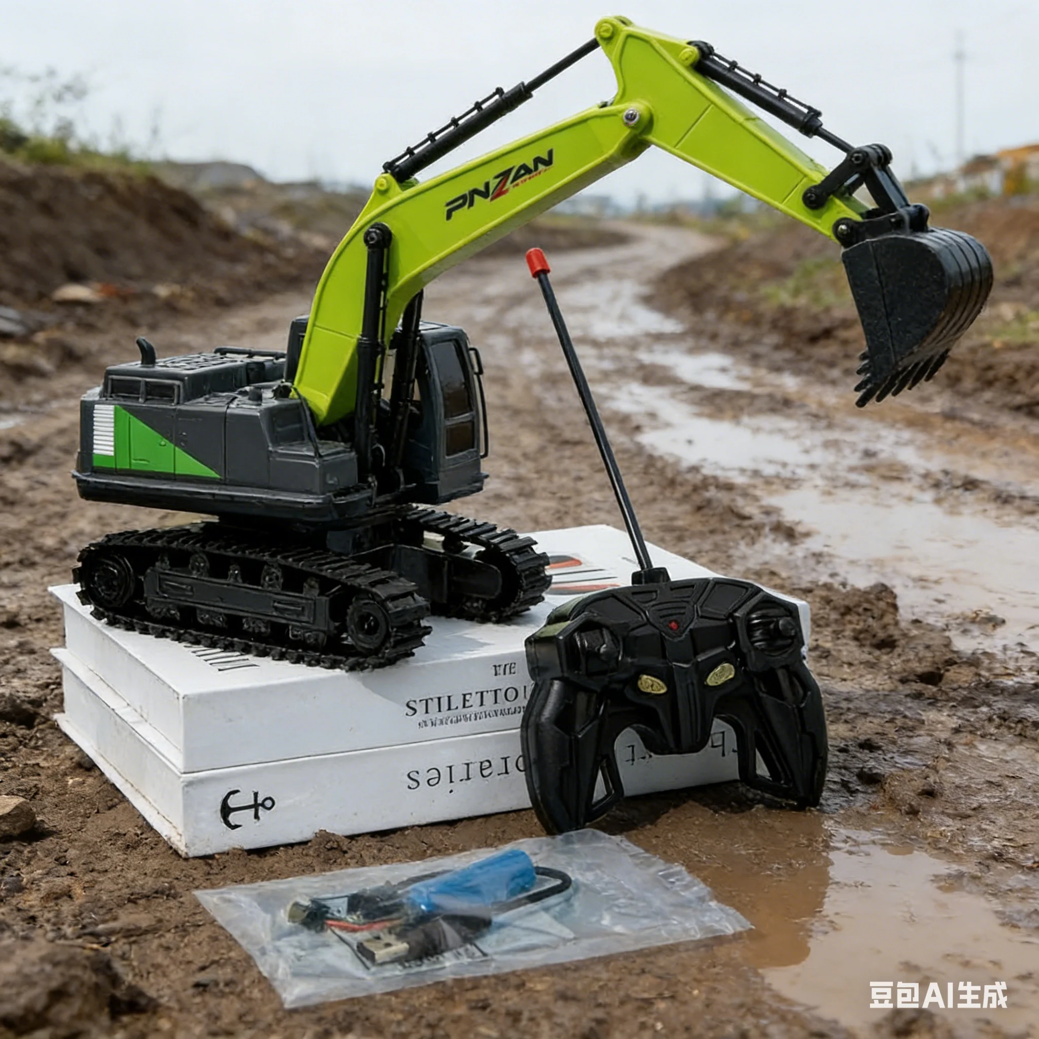 

F01-6-Channel Alloy Remote Control Electric Excavator Kids Toy Car Boys Viral Hot-Selling Digger