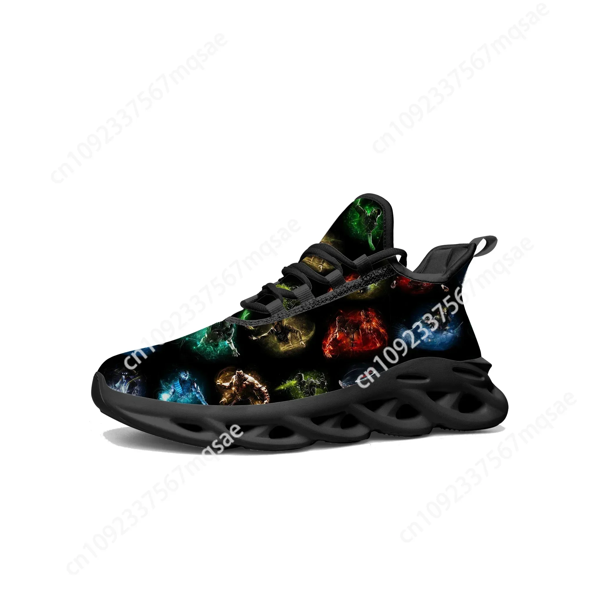 Mortal Kombat Flats Sneakers Cartoon Game Men Women Teenager Sports Running Shoes High Quality Fashion Tailor Made Lace Up Shoes