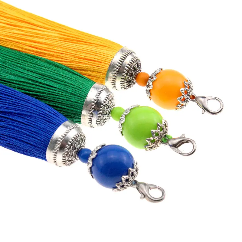 3Pcs 11cm High Quality Handmade For Bookmark Long Silk Tassel DIY Home Clothing Craft Jewelry Pendant Decoration Accessories