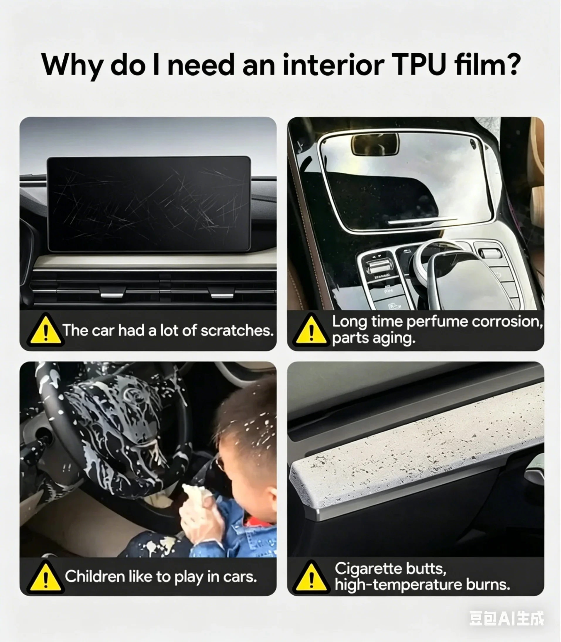 Für Renault 5 E-Tech 2025-2026 Transparente TPU PPF Kratzfeste Schutzfolie Auto Mittelkonsole Innenraum Aufkleber Zubehör – Detail 3
