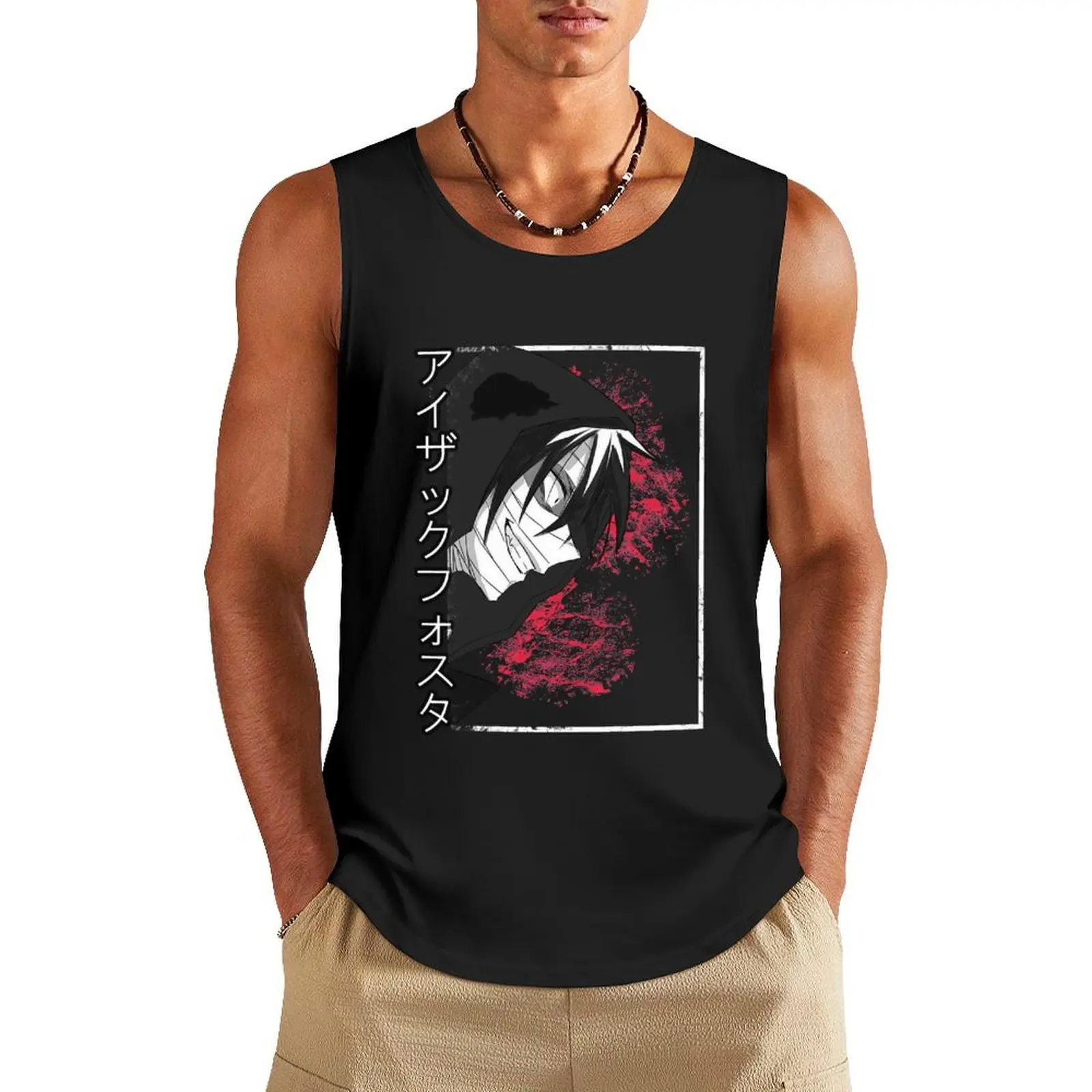 

Isaac Zack Foster Anime Art Angels Of Death Lover Tank Top Men's sleeveless gym shirts clothes for men