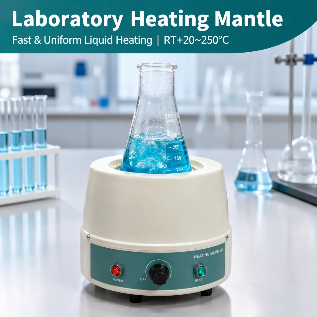 IKEME Electric Heating Mantle 250mL 500mL with Temperature Controller Laboratory Flask Heater for Chemistry Scientific Equipment