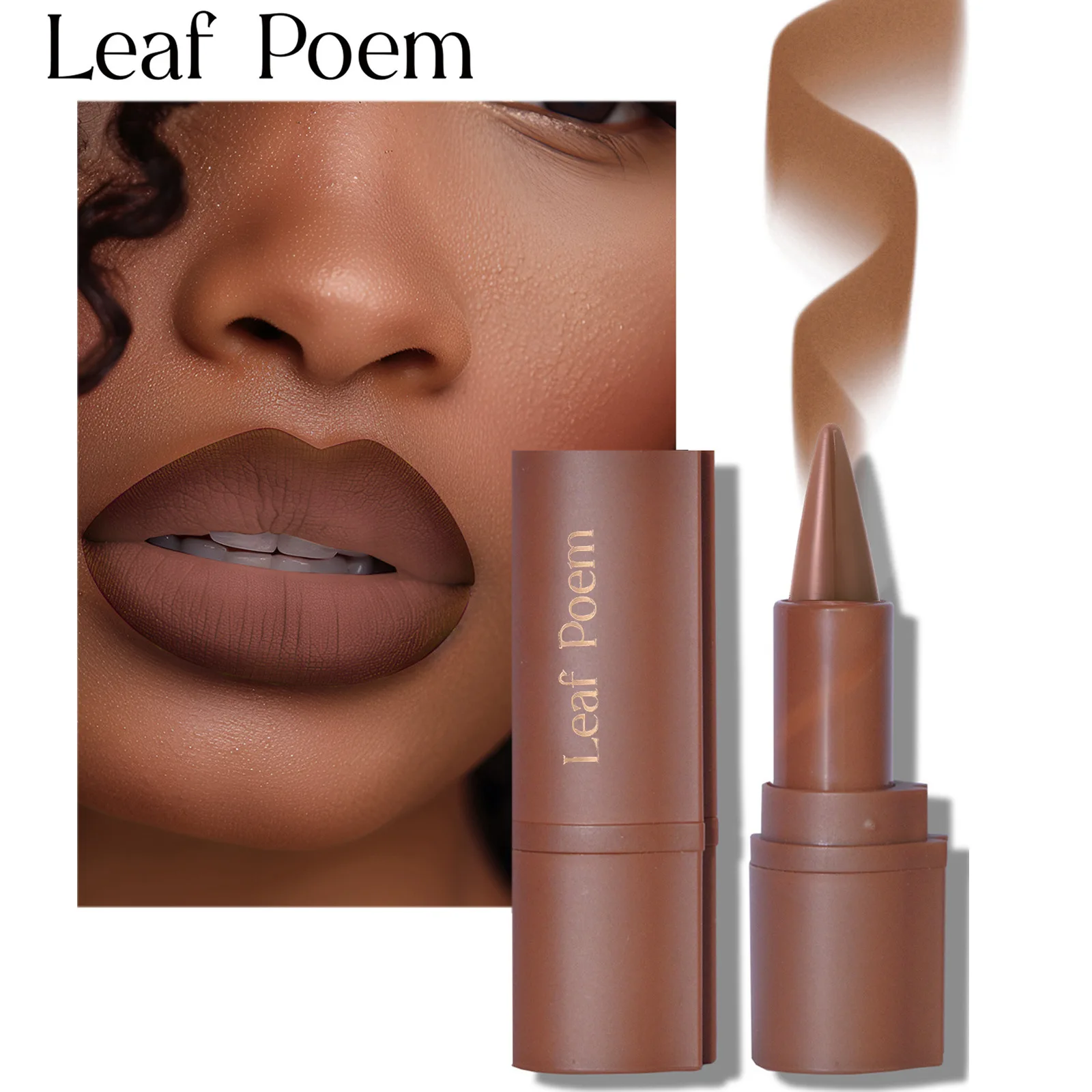 Sharp Tip 2-in-1 Lip Liner ลิปสติก Waterproof Matte Long-Lasting All Day Wear Smudge Proof for Defined Lips Daily Makeup