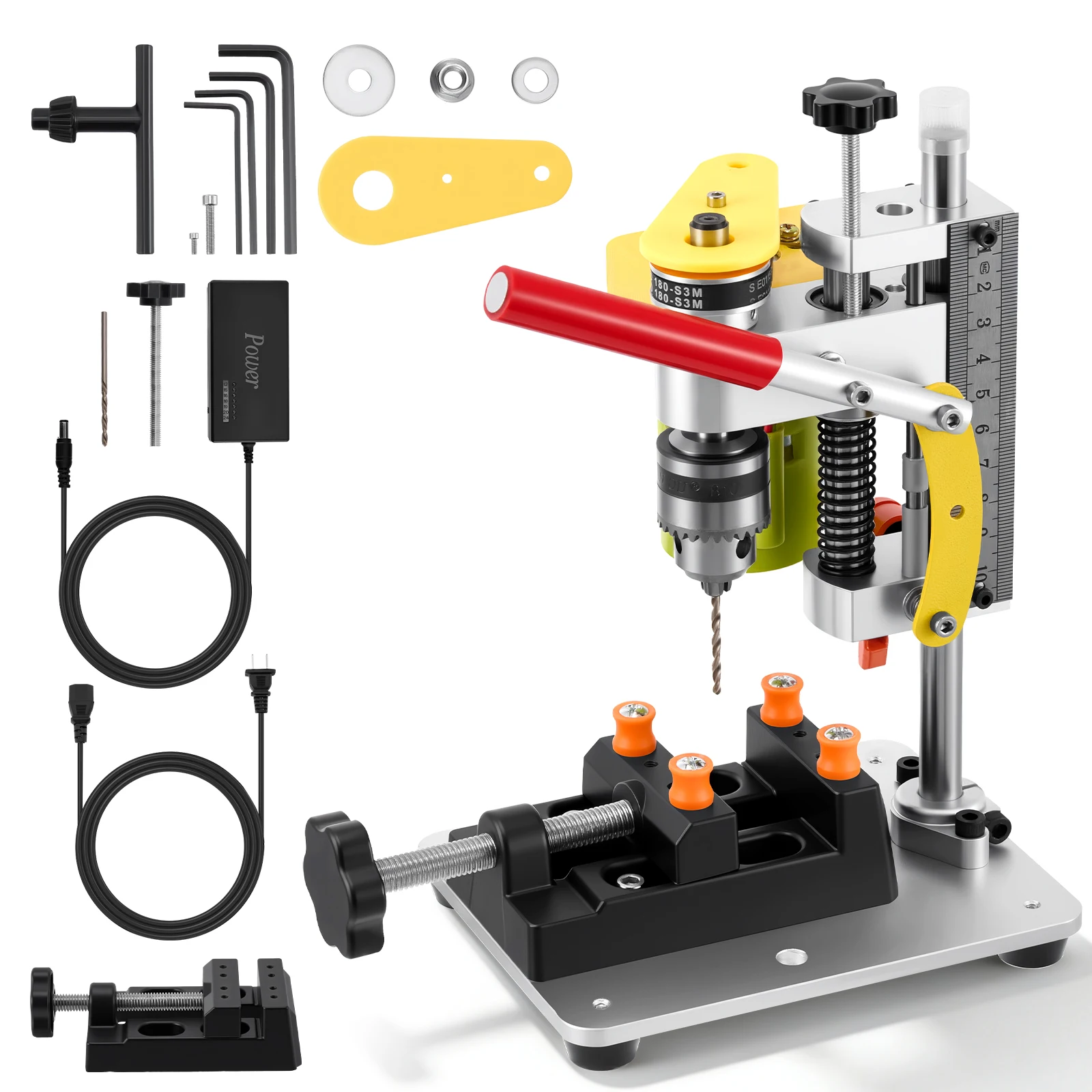 Mini Drill Press Precision CNC Table Drilling Machine Portable Benchtop Driller Metal Wooden Jade DIY Crafts Tool
