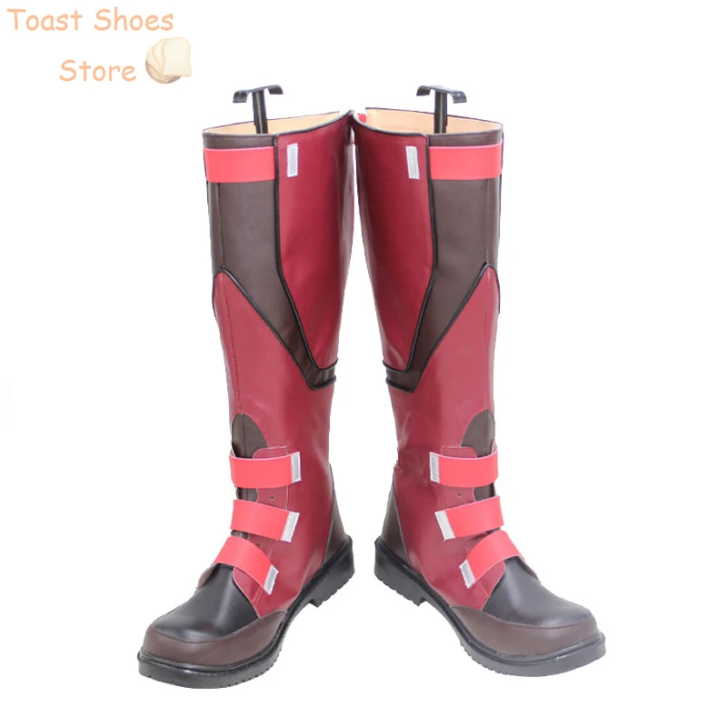 Zapatos de superhéroe de capitán Cosplay, botas de Carnaval de Halloween, zapatos de cuero PU de Anime, utilería de disfraz