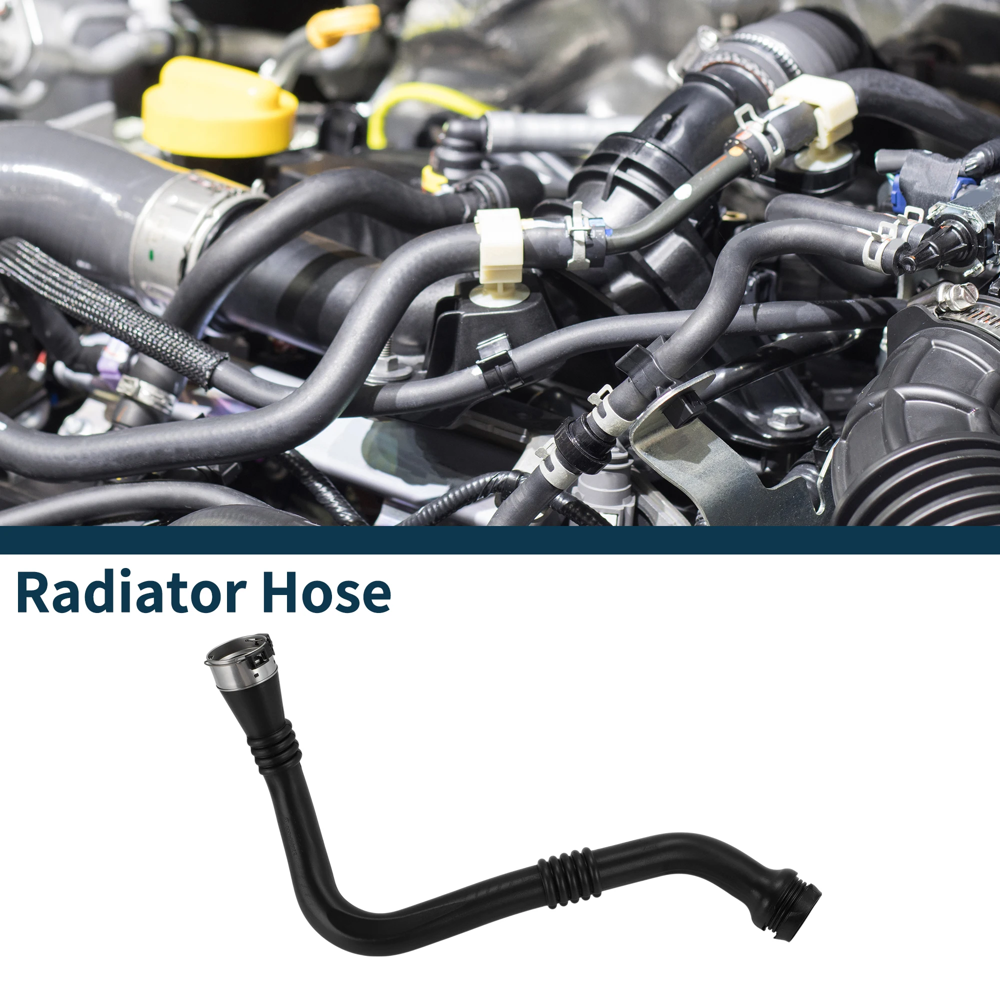 UXCELL インタークーラーホース ヒーターホース No.80804000 ルノー メガーヌ III 1.9 DCi 09-12 ラバー ブーストエアパイプ ブラック 1個