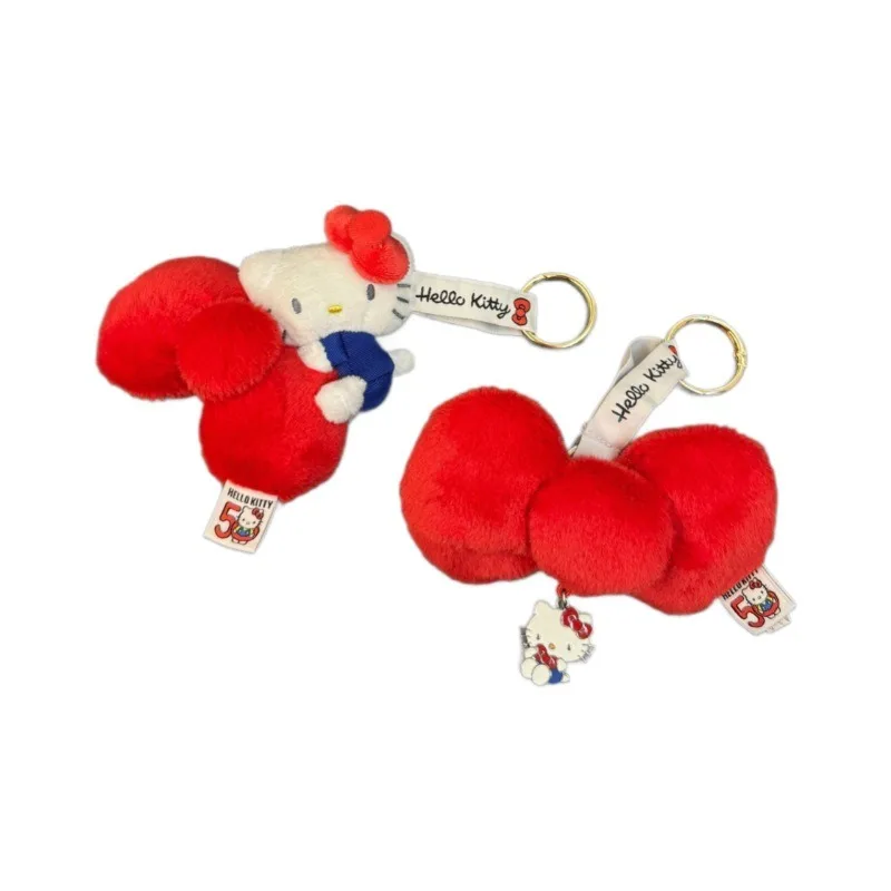 جديد Kawaii سانريو مرحبا كيتي 50th الذكرى القوس المفاتيح الكرتون زوجين على ظهره سحر الأصدقاء الطرفية هدايا عيد ميلاد