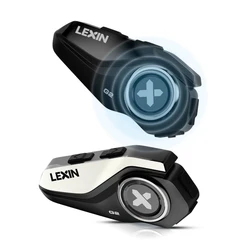 LEXIN-G2P-intercomunicador Bluetooth para casco de motocicleta, diseño de botón grande y hasta par de 6 conductores, carcasa de patrón intercambiable, DSP