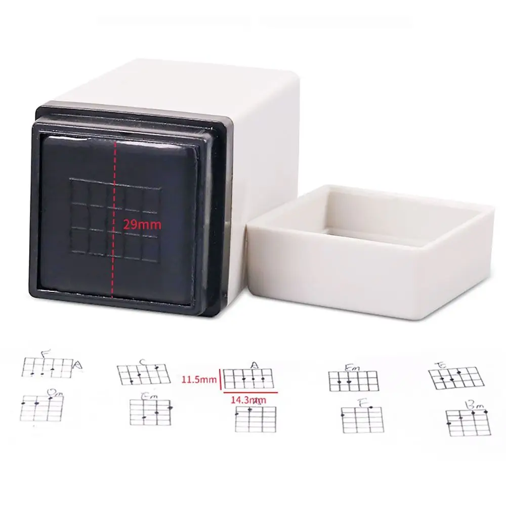 Sello de acordes de rejilla duradero para guitarra/Yukri, sello de acordes portátil, sello de impresión de acordes conveniente
