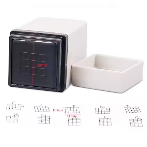 Durable Grid Chords Stamp Guitar/Yukri Portable Chord Seal Convenient Chords Print Signet