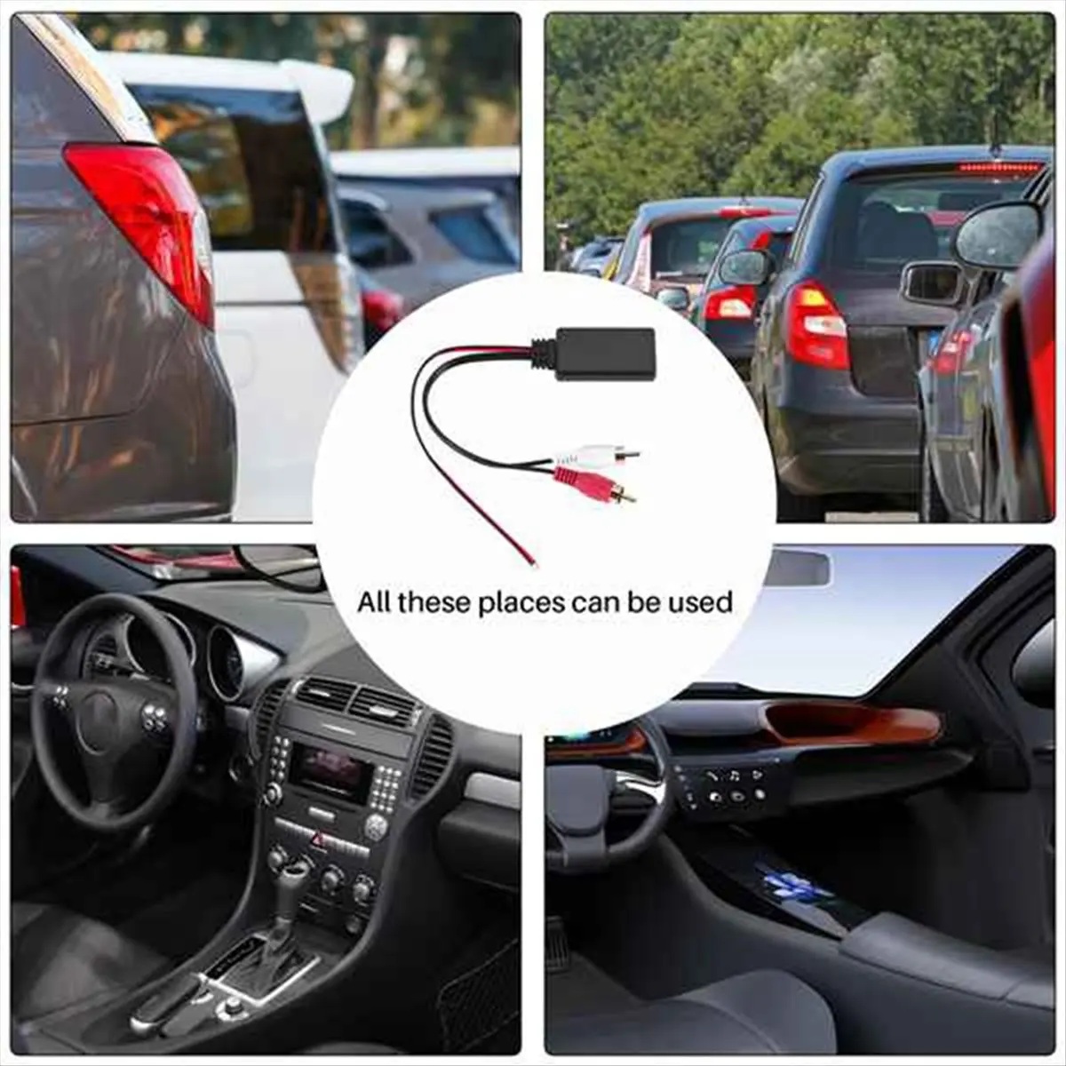 Super Sale 4Pcs Car Universal Wireless Bluetooth Module Music Adapter Rca Aux Audio Cable