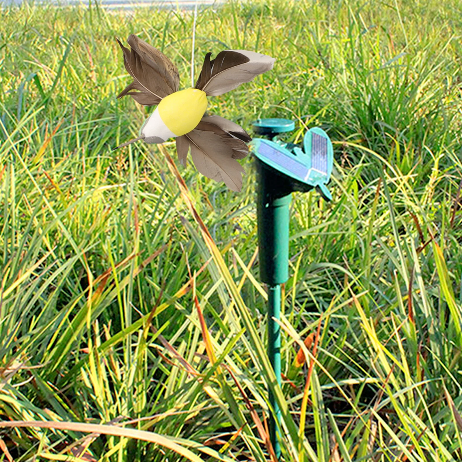 Realistic Solar Butterfly Bird Yard Ornament for Outdoor Garden Lawn Gazebo with ABS Construction and Day Night Display Function